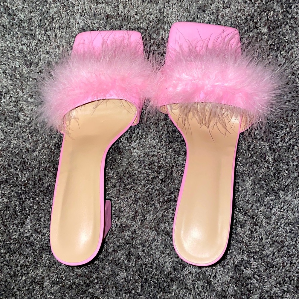 Pink Barbie Furry Slipper Sides💕